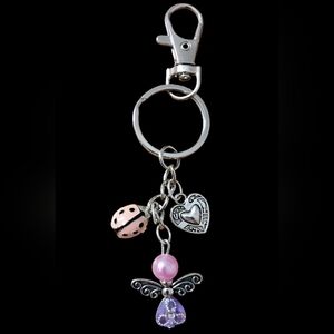 Hand Crafted Pink Bag Charm/Key Chain